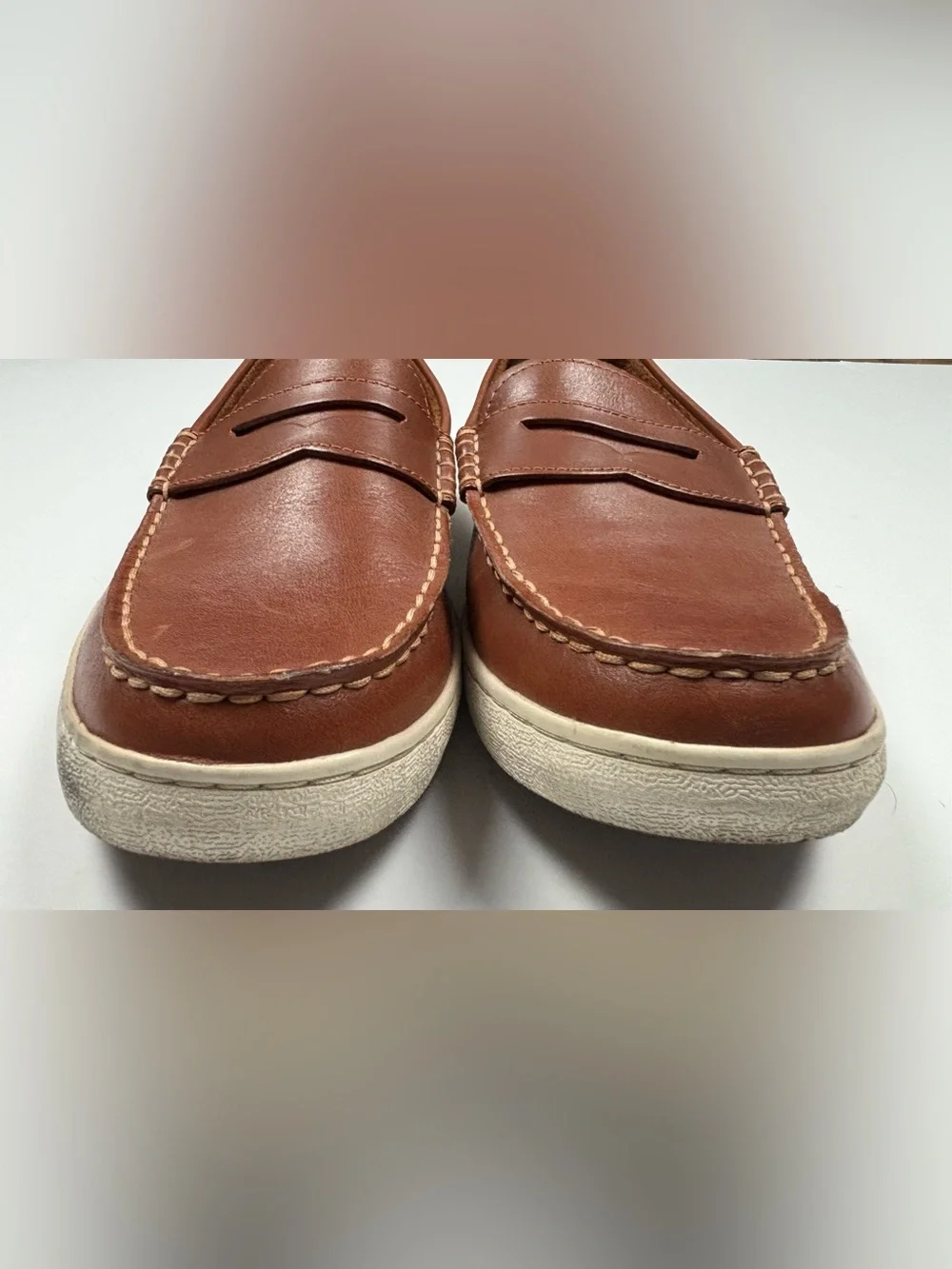 Cole Haag Men’s Pinch Maine Classic Brown Leather Penny Loafers